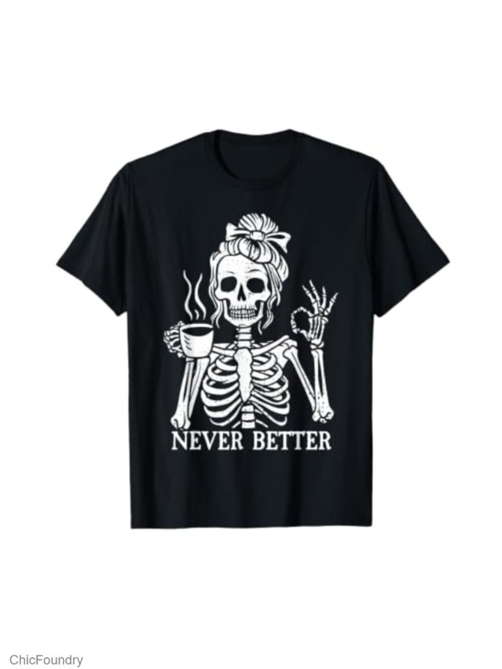 Women's Skeleton Graphic Tee Halloween Top